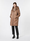 The Cube Down Jacket in Iridescent Water-Repellent Fabric Brown